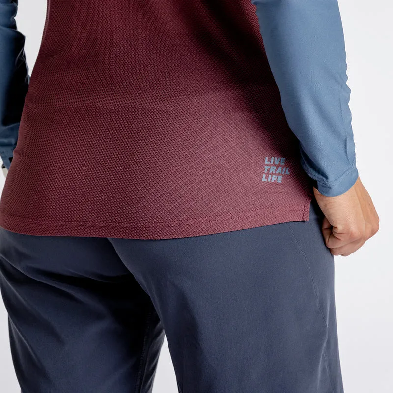 Women's Flow XTG Long Sleeve Henley raisin-marine
