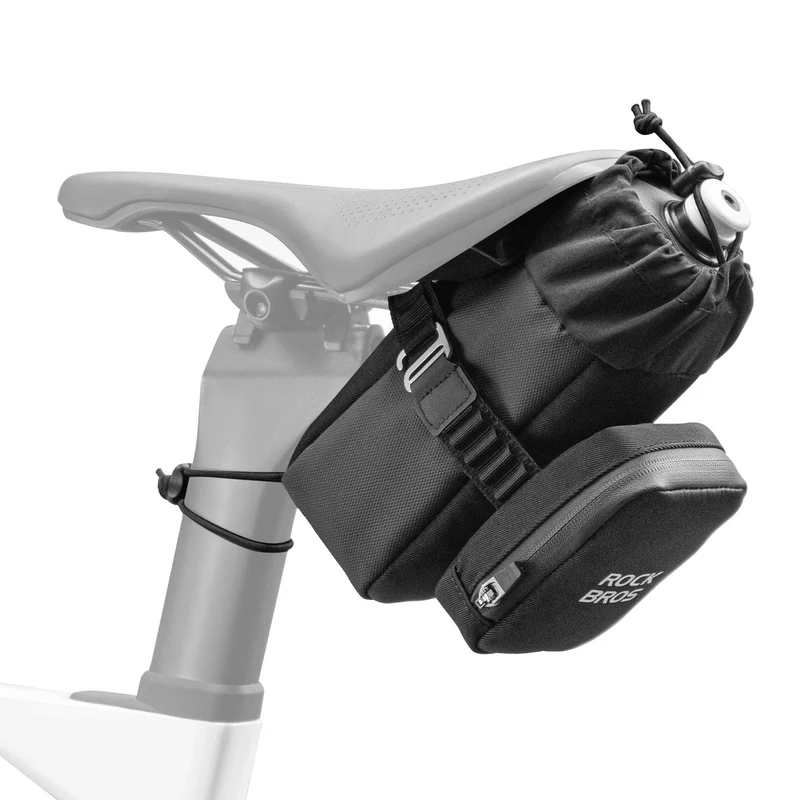Fahrrad Satteltasche mit Flaschenhalter und 0,3L Mini Tragbare Fahrradsatteltasche