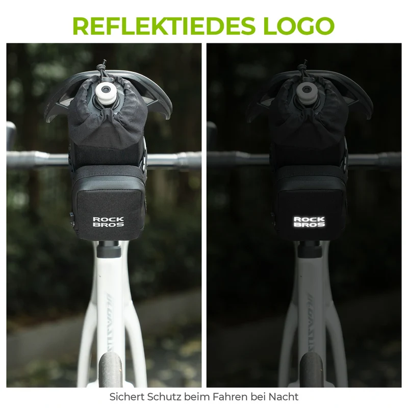 Fahrrad Satteltasche mit Flaschenhalter und 0,3L Mini Tragbare Fahrradsatteltasche