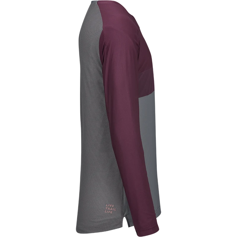 Flow XTG Long Sleeve Henley graphit-raisin
