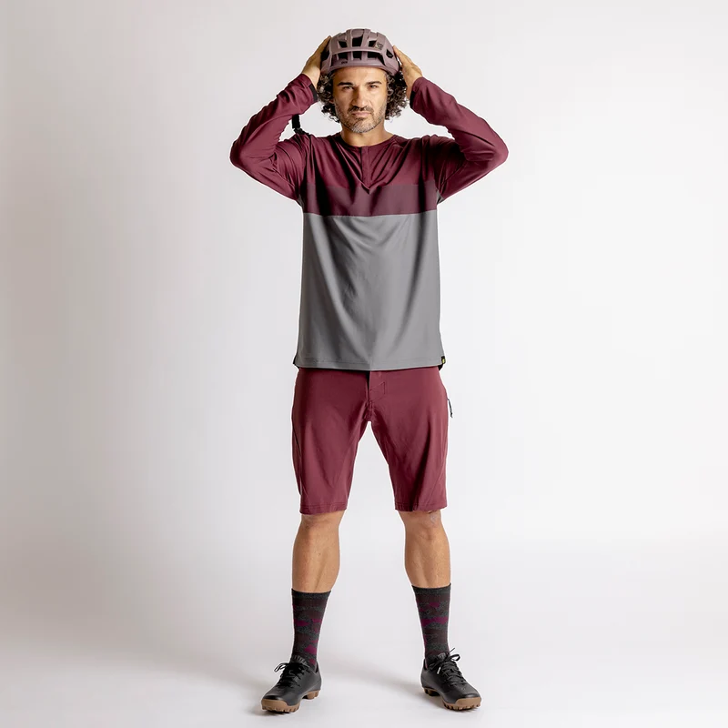 Flow XTG Long Sleeve Henley graphit-raisin