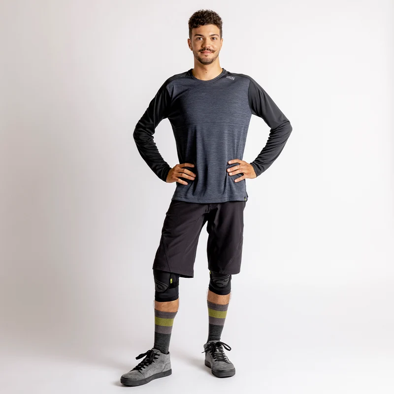 Flow X Long Sleeve Jersey anthrazit-solid schwarz