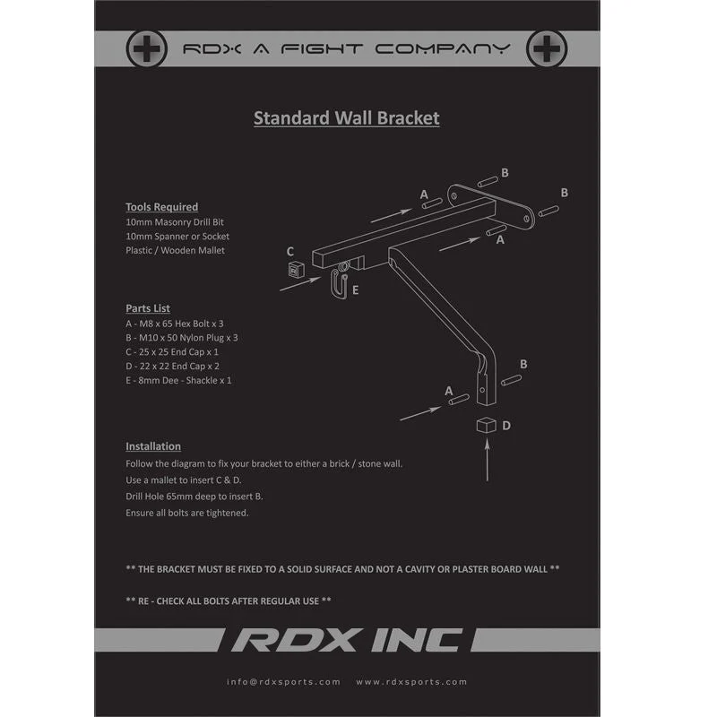 RDX X1 Stahlwandhalterung