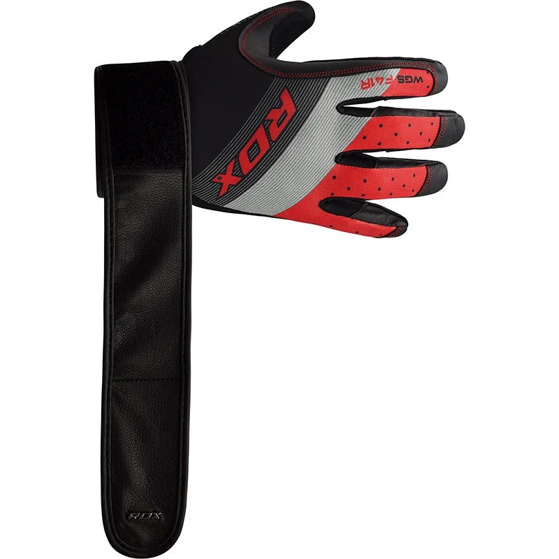 RDX F41 Vollfinger-Handschuhe mit langem Handgelenkband für schweres Gewichtheben im Fitnessstudio