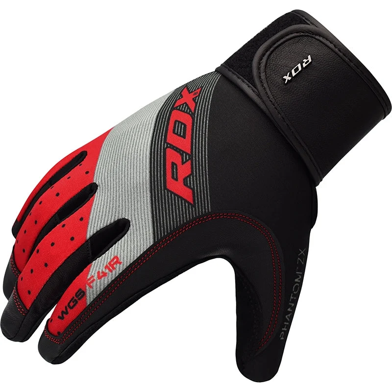 RDX F41 Vollfinger-Handschuhe mit langem Handgelenkband für schweres Gewichtheben im Fitnessstudio