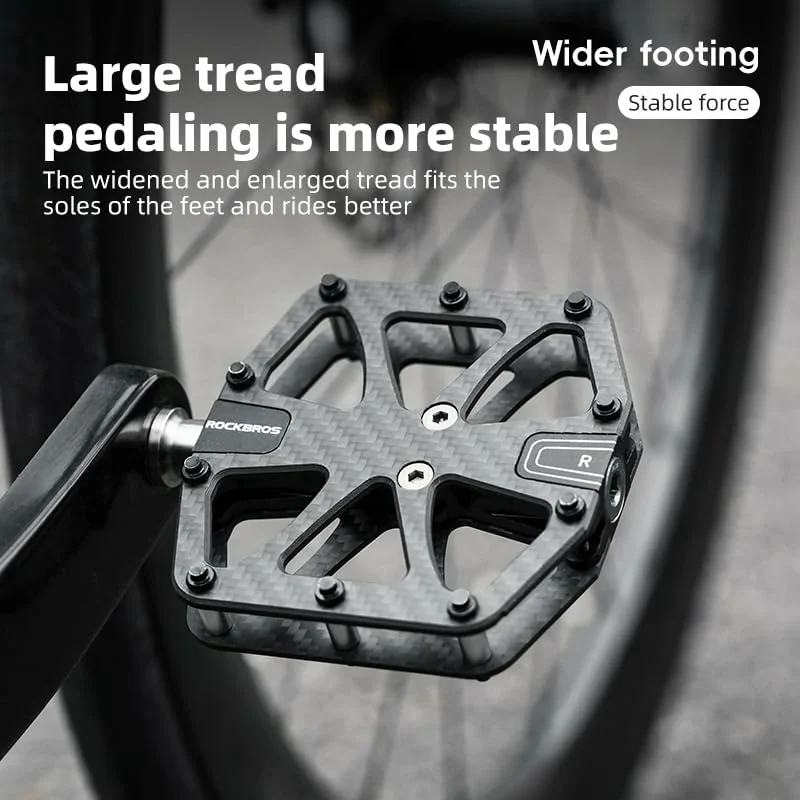Fahrradpedale aus Carbon Ultralight und rutschfest mit 3 Abgedichtete