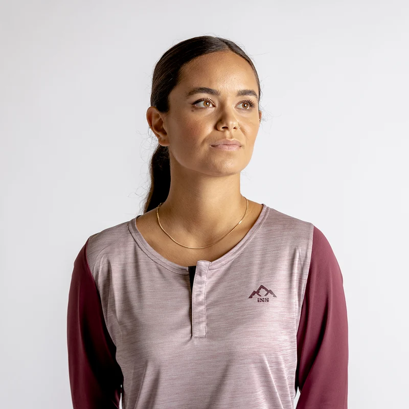 Women's Carve X 3/4 Henley taupe-raisin