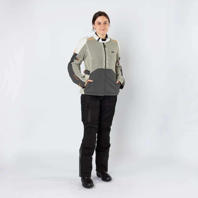 Damen Tourster-BigAir 1.0 Jacke dunkelgrau-steingrau-orange