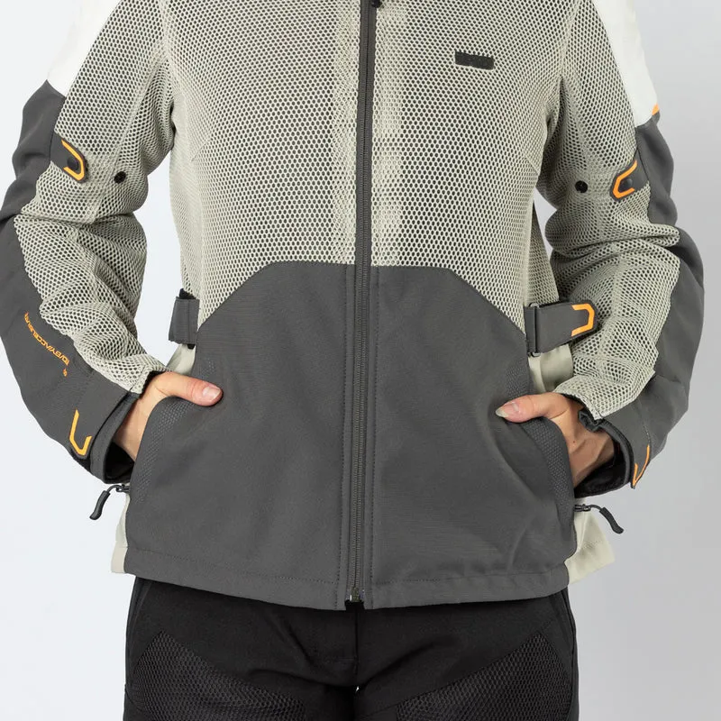 Damen Tourster-BigAir 1.0 Jacke dunkelgrau-steingrau-orange