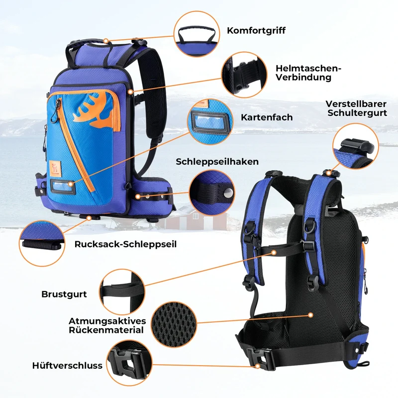 Qunature Ski-Trainingsrucksack Ski Snowboardgeschirr