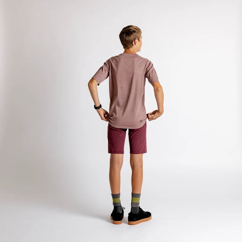 Kids Flow Fade Tech Tee taupe