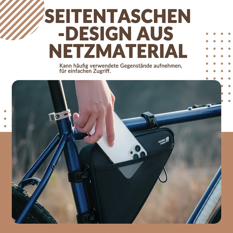 Fahrrad Rahmentasche Fahrradtasche Dreieckstasche 1,5 L Reflektierend
