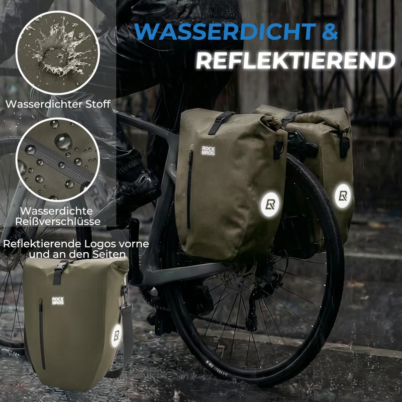 15L-20L Fahrrad Gepäckträgertasche 3-in-1