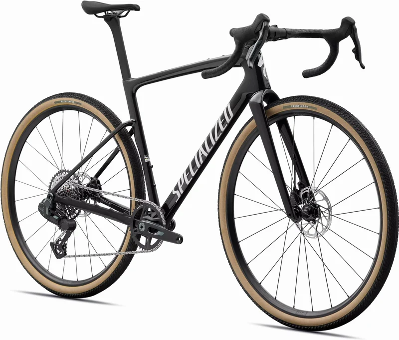 Specialized Crux 5 Comp SRAM Rival XPLR Gravelbike Diamant 28" Obsidian Metallic/dune White