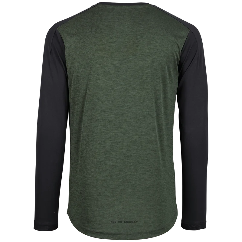 Flow X Kids long sleeve Jersey olive-solid black