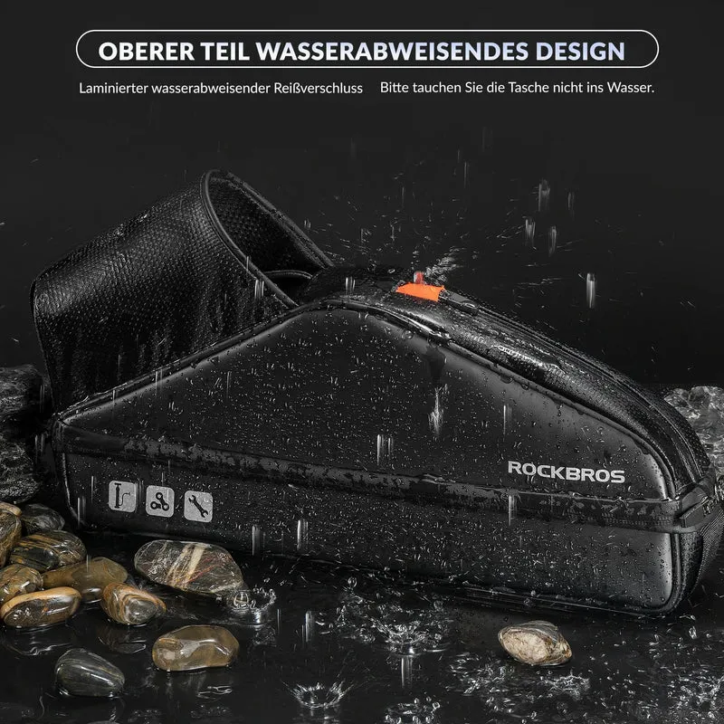 Fahrradtasche Wasserdicht Rahmentasche Dreieckstasche mit Wasserflaschentasche ca. 3L