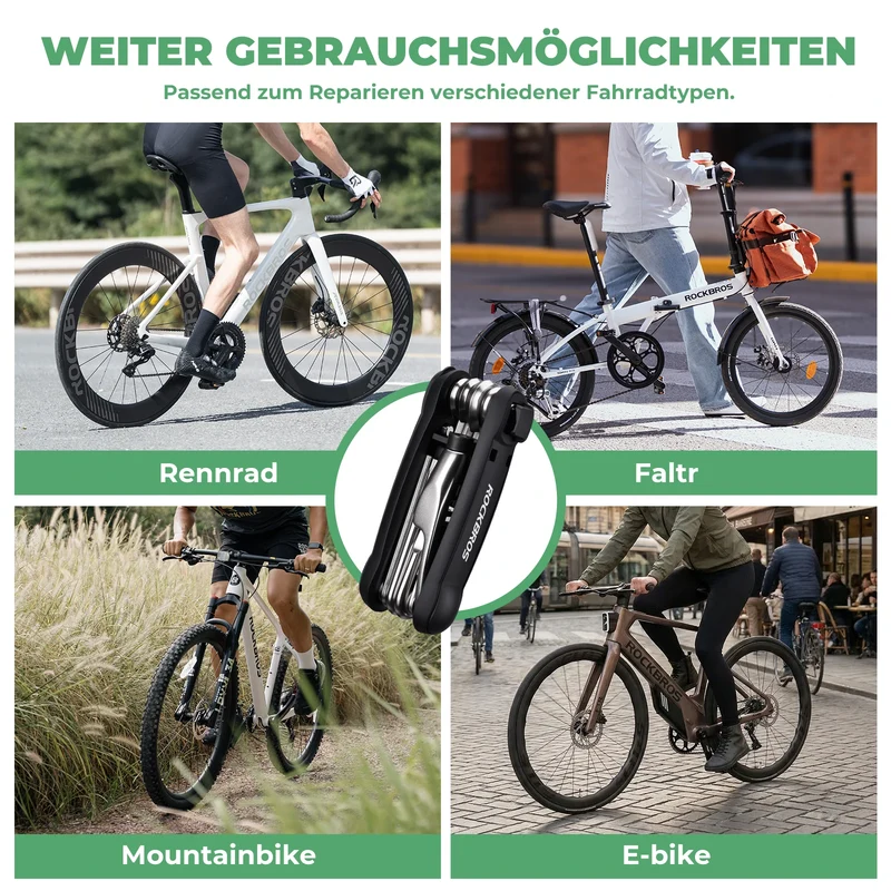 Fahrrad Multifunktionswerkzeug Flickzeug Multitools Set 12 in 1