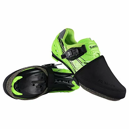 Halb Überschuhe Fahrrad Shoecover Wasserabweisend Winddicht Überzieher Schwarz (für 39-45)