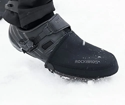 Halb Überschuhe Fahrrad Shoecover Wasserabweisend Winddicht Überzieher Schwarz (für 39-45)
