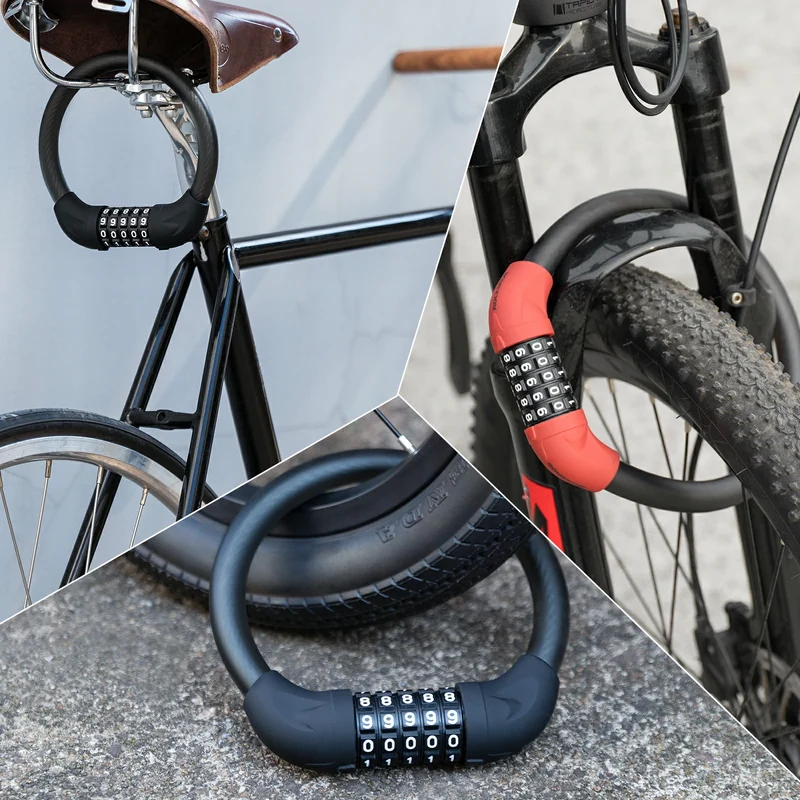 Fahrrad Zahlenschloss 5-Stelligem Code Kabelschloss
