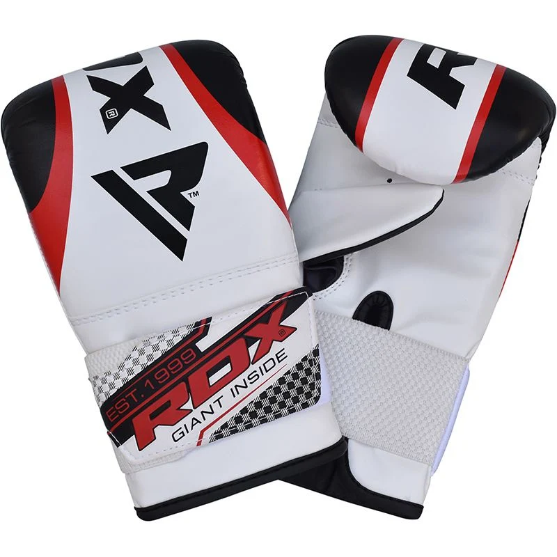 RDX 1R Punchinghandschuhe Haken und Schleife Gepolstert 4oz Rot/Weiß