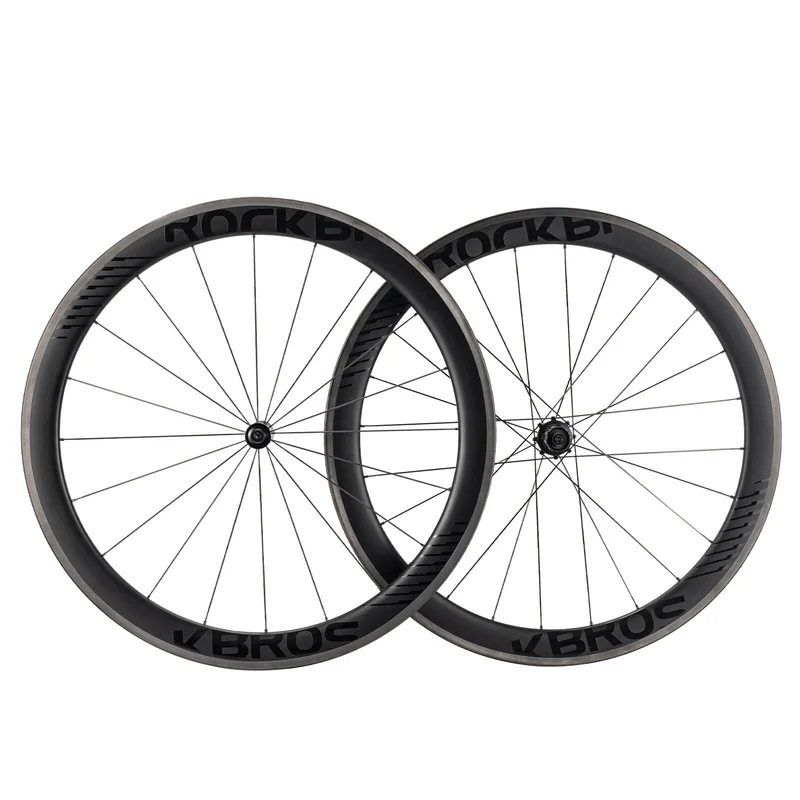 ROCKBROS 700C Carbon Laufradsatz 50mm Felgenbremse Steckachse Laufrad Set für Rennrad