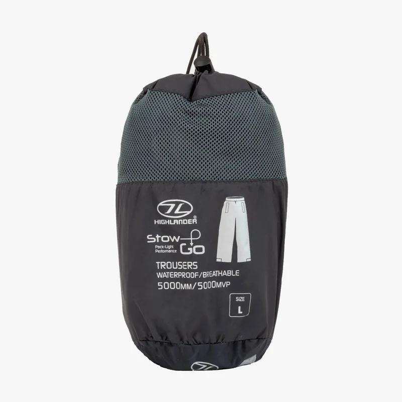 Highlander - Stow & Go Regenhose // Kohle