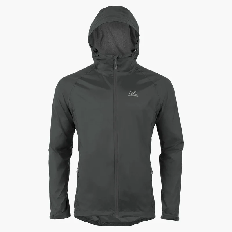 Highlander - Stow & Go Wasserdichte Regenjacke für Herren // Grau