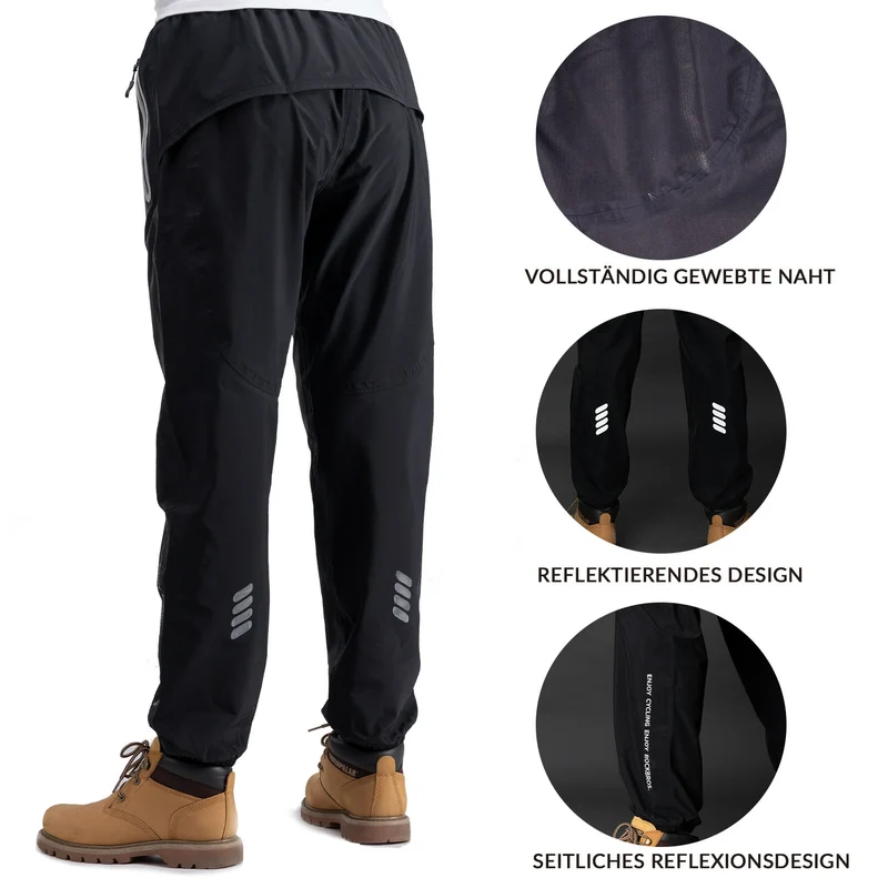 Wasserabweisende Herren-Regenhose für Fahrrad & Outdoor