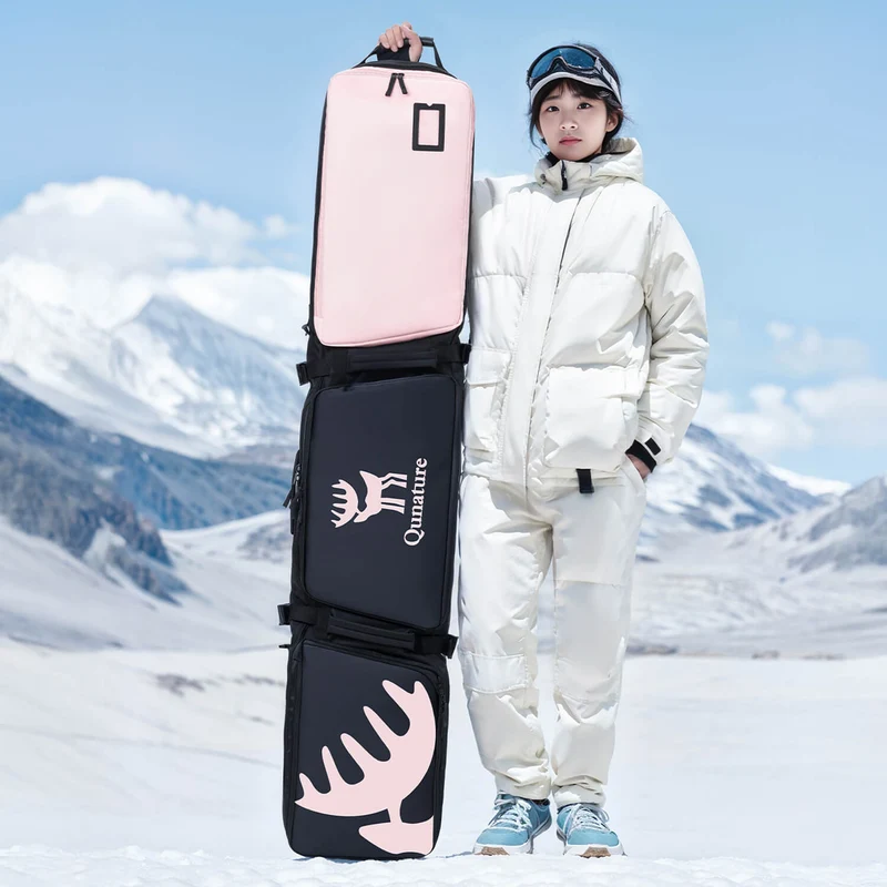 Qunature Ski- und Snowboardtasche mit Rollen für 140–162 cm Länge