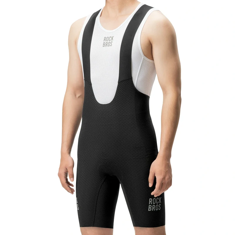 Radhose Herren Kurz Gepolstert mit TräGer, Fahrradhose Kurz Mit Reflektoren Sommer