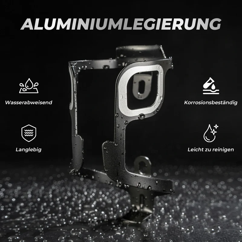 Fahrrad Flaschenhalter Aluminium 27g für Trinkflaschen bis 75mm