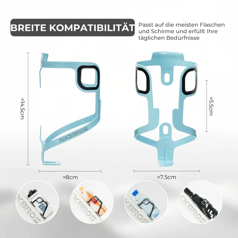 Fahrrad Flaschenhalter Aluminium 27g für Trinkflaschen bis 75mm