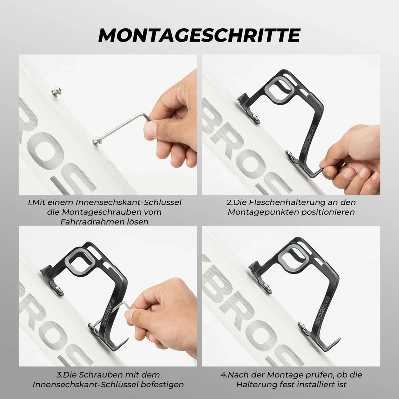 Fahrrad Flaschenhalter Aluminium 27g für Trinkflaschen bis 75mm