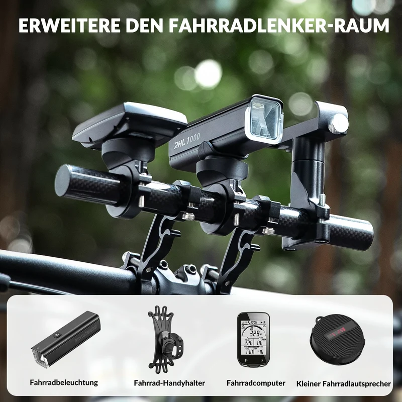 Fahrrad Lenker Erweiterung 25cm, Extender Halterung Lenkerverlängerung für 20-32mm Lenkerdurchmesser