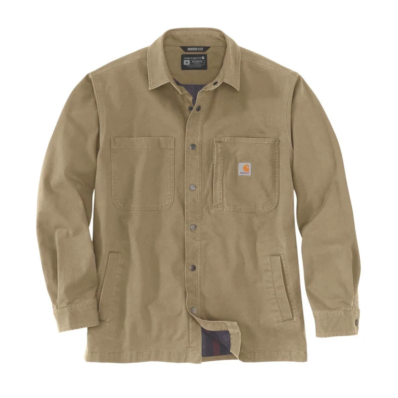Carhartt - Hemd mit Fleecefutter und Druckknopfleiste vorne // Schwarz