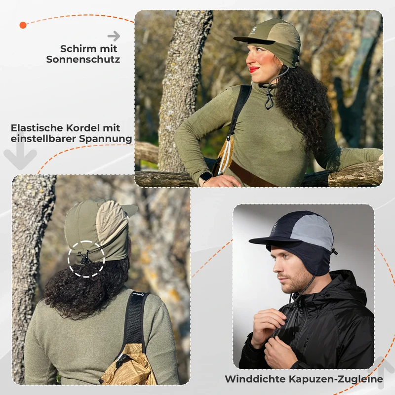 Outdoor Cap Fleece Sonnenschutz Kappen Winddichte Mütze Winter