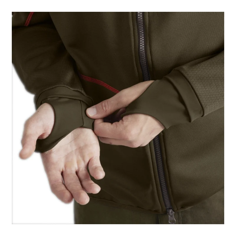 Härkila - Skandinavische Fleece-Herrenjacke // Grün / Schwarz