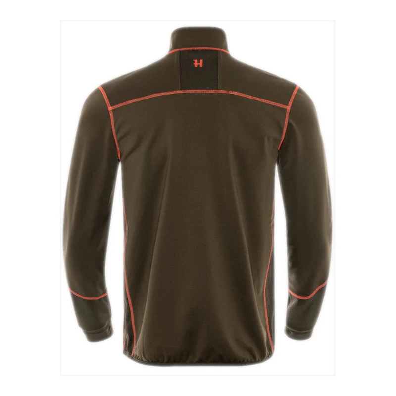 Härkila - Skandinavische Fleece-Herrenjacke // Grün / Orange