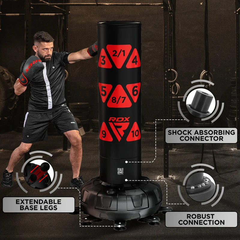 RDX KT Ronin 6ft Rot Freistehender Sandsack & Handpratzen Set