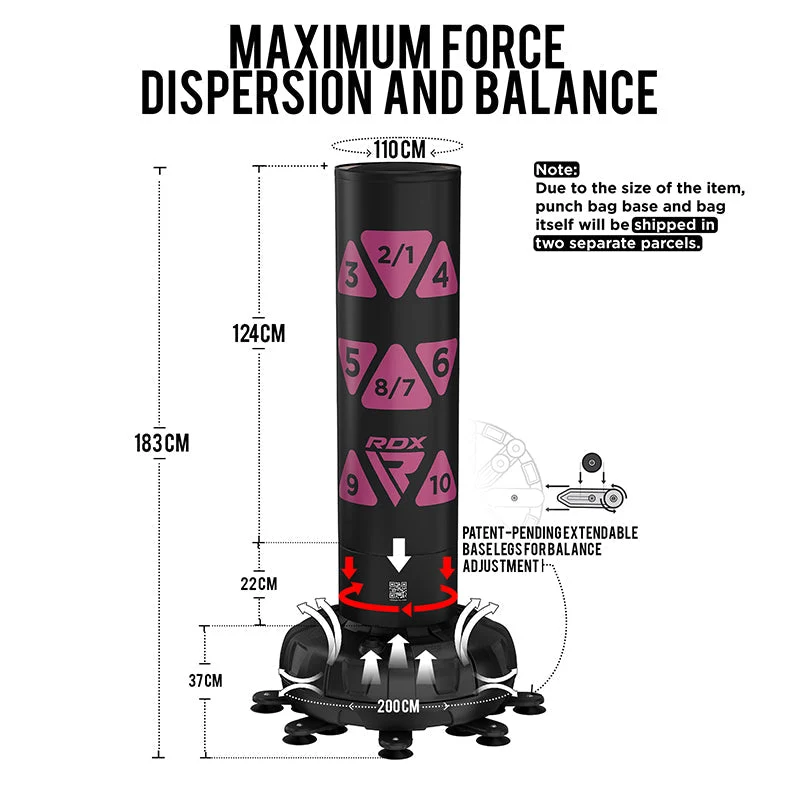 RDX KT Ronin 6ft Rosa Freistehender Sandsack & Handpratzen Set
