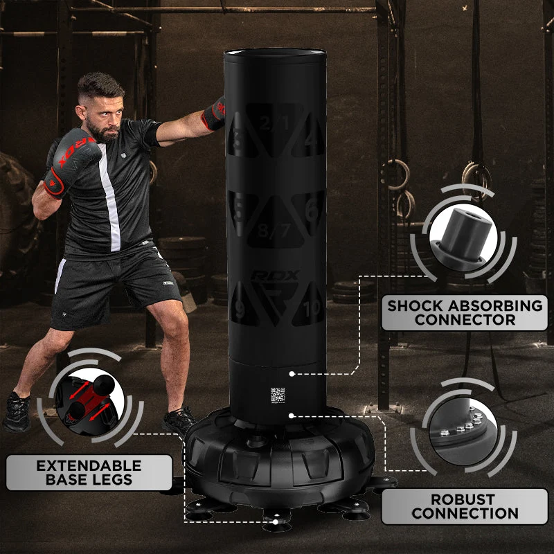 RDX KT Ronin 6ft Schwarz Freistehender Sandsack & Handpratzen Set