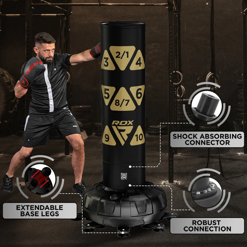RDX KT Ronin 6ft Golden Freistehender Sandsack & Handpratzen Set