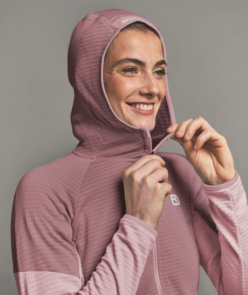 FLEECE LIGHT GRID HOODY W