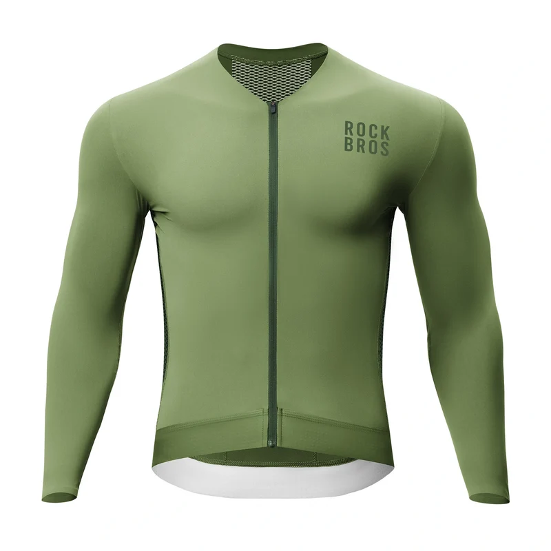 Fahrradtrikot Radtrikot Langarm Herren, Atmungsaktiv und Schnelltrocknend, Elastisches