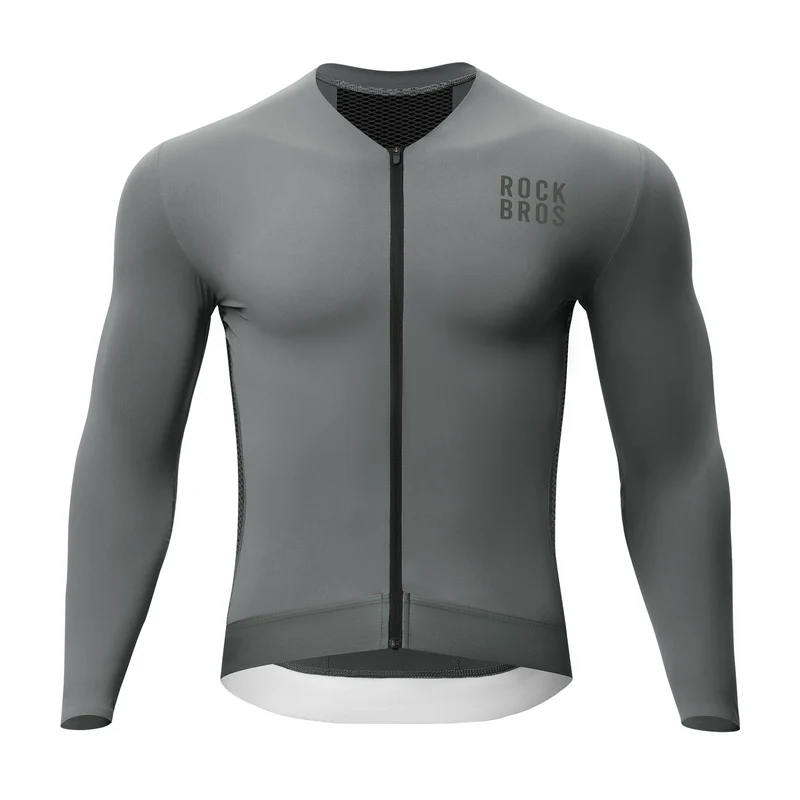 Fahrradtrikot Radtrikot Langarm Herren, Atmungsaktiv und Schnelltrocknend, Elastisches