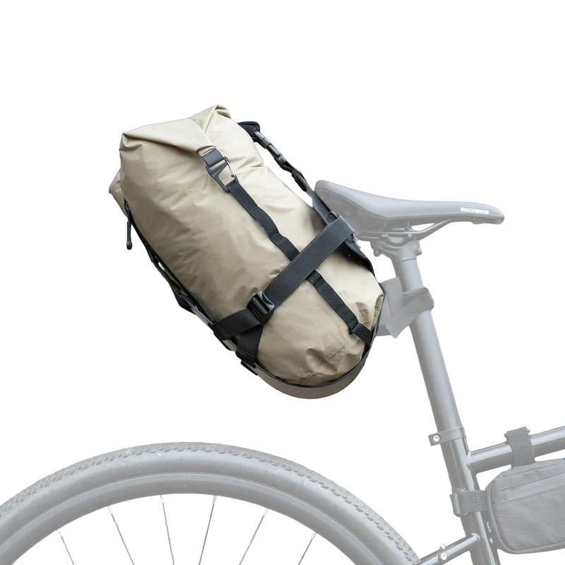 Bikepacking Heck-Gepäckträger + Wasserdichte Kompressionstasche Set-A