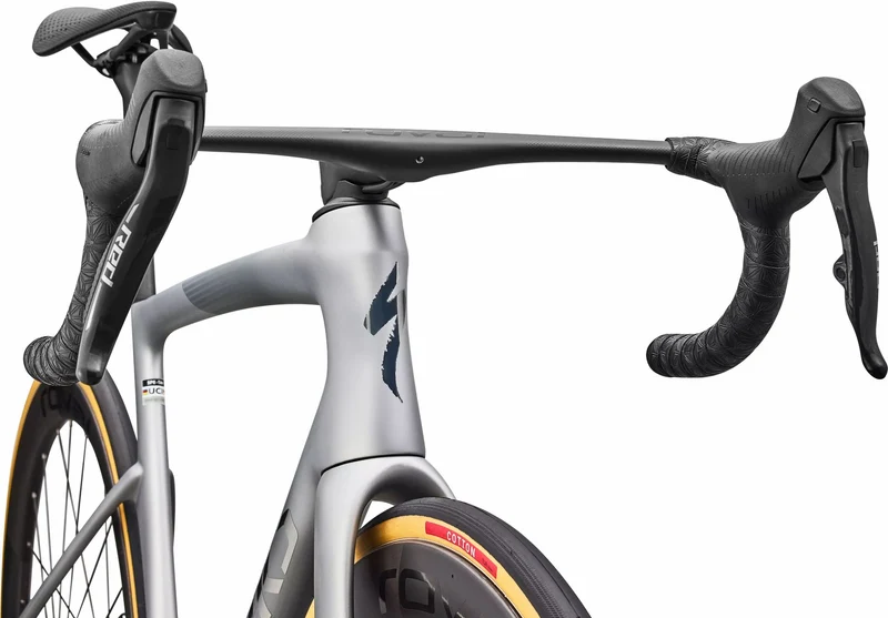 Specialized S-Works Tarmac SL9 AXS Rennrad Diamant 28" Satin Silver Dust/Gloss Chrome