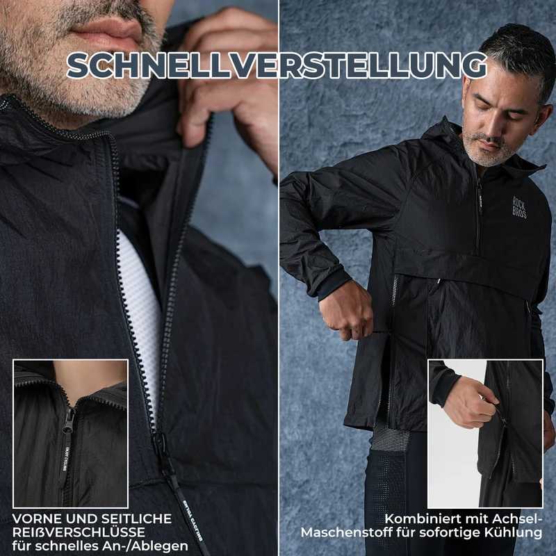 Herren Fahrradjacke Winddicht – Leicht, Atmungsaktiv für Radfahren, Wandern & Alltag