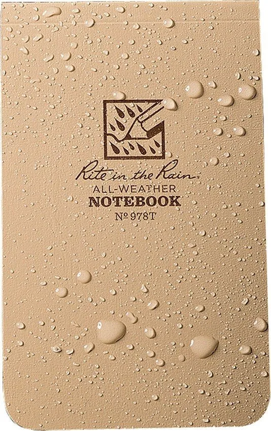 Wasserbeständiges braunes Notizbuch